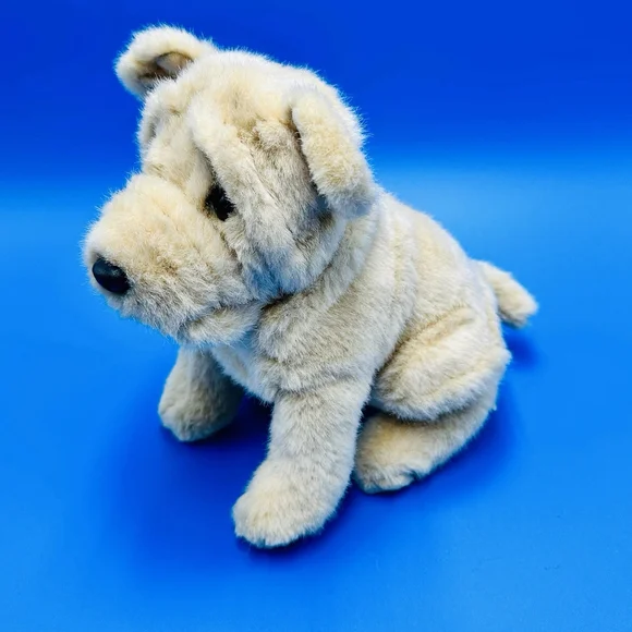 Russ Berrie Brown Pugsley Plush 9 Inch Puppy Dog 1988 Vintage Stuffed Animal - Picture 2 of 8